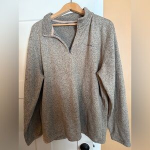 Eddie Bauer Men's Heathered Gray Zip-Up Sweater